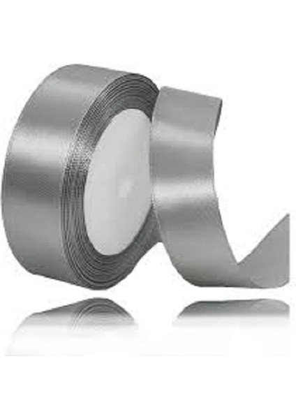 Gümüş Saten Kurdele 6 cm 10 Metre