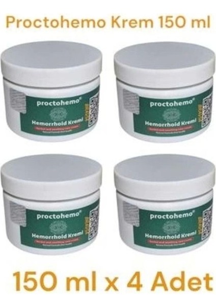 Proctohemo Krem 150 ml - Hemorrhoid Cream x 4 Ad.