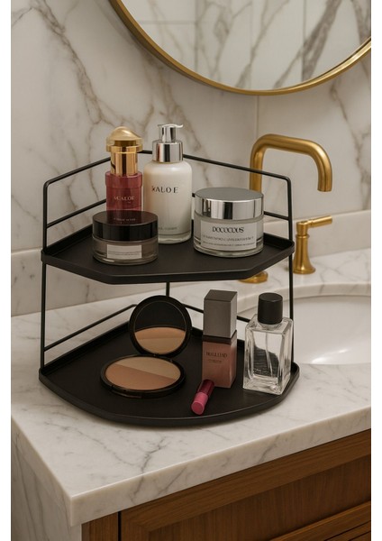 Şık Ahşap ve Çelik Organizer, Mutfak, Banyo, Salon ve Çalışma Masası Için