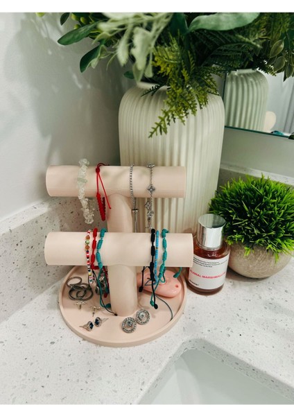 Renkli Dekoratif Takı Standı, Bilezik, Kolye ve Yüzük Organizeri