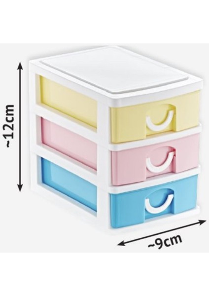 Mavi 3’lü Organizer Seti, 9X12 Cm, Şık ve Kullanışlı Küçük Boy Düzenleyici