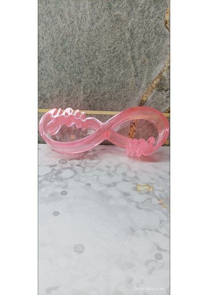 Pembe Epoksi Sonsuzluk Takı Kutusu, Şık ve Zarif Saklama Çözümü