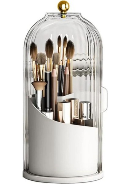 Şeffaf Kapaklı 360 Döner Standlı Kozmetik ve Makyaj Organizer fiyatları