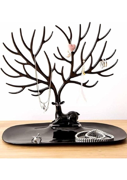 Siyah Geyik Boynuzu Tasarımlı Takı Düzenleyici ve Masaüstü Organizer indirimleri