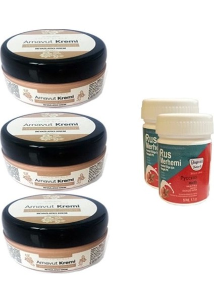 Arnavut Kremi 3 Adet + Rus Merhemi 50 ml 2 Adet