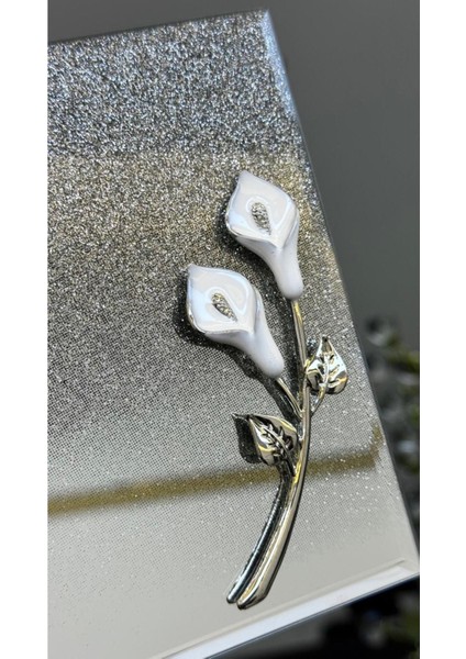 Aynalı Takı Kutusu, Çiçek Detaylı, 21/13 Cm, Gri Renkli, Şık ve Zarif Tasarım