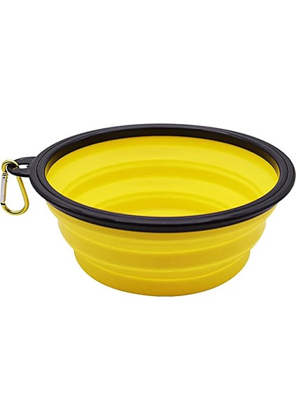 Katlanabilir Silikon Su ve Mama Kabı Aguta - Sarı
