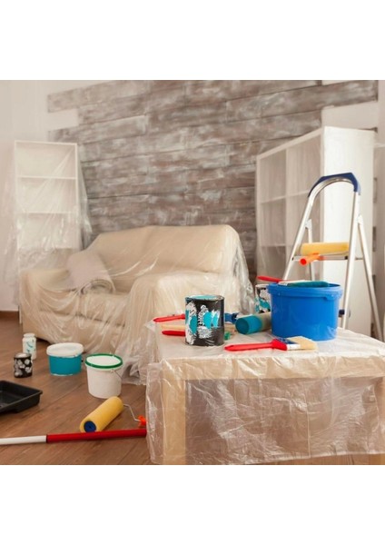 Boya Badana Eşya Koruma Hışır Örtüsü 280CM x 15 mt Yapışkanlı Hışır Örtü indirimleri