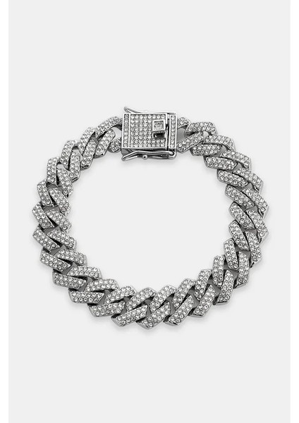 Çalıkaksesuar 12MM Iced Out Cuban Chain Erkek Bileklik modelleri