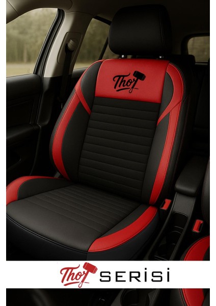 Chevrolet Kalos Thor Tay Tüyü Kırmızı Üniversal Oto Koltuk Kılıfı