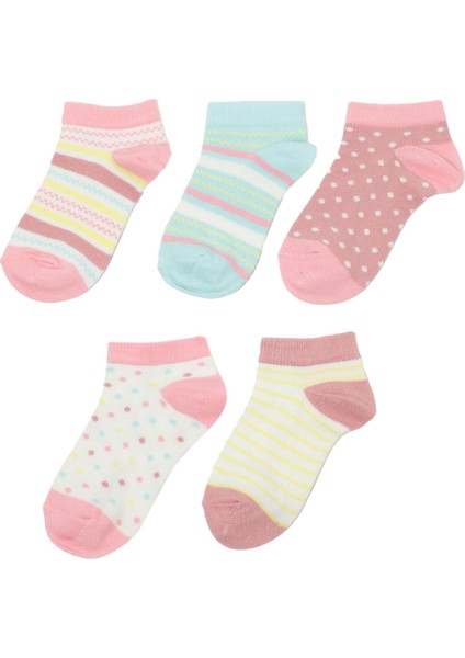 Color Dot 5 Lı Ptk-G 5fx Pembe Kız Çocuk 5'li Patik Çorap