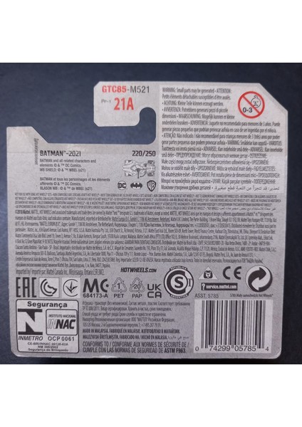 Escoines 39963688E005EAB327 Hotwheels 1/64 2021 Batman Justıce League Batmobıle Treasure Hunt 5/5 fırsatları