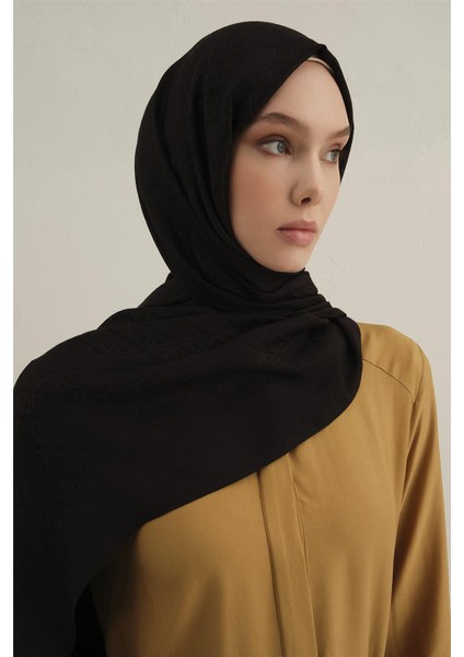 Lyocell Naia Üçgen Monogram Şal 5 - 01