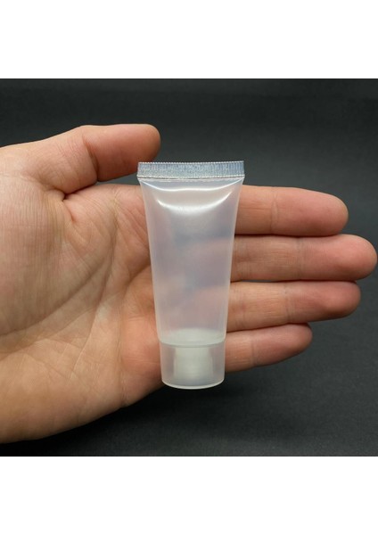 Şeffaf 20ML Tüp, Vidalı Kapak, Merhem ve Lipgloss Seti, 3 Adet