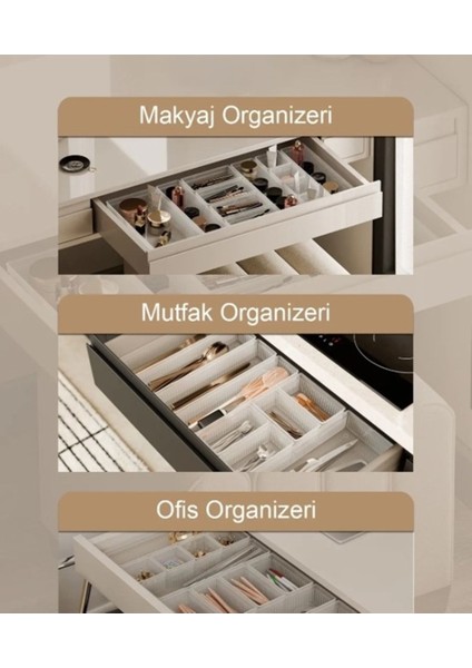 Çok Renkli 21'li Makyaj Düzenleyici Set, Şeffaf ve Kullanışlı Çekmeceli Organizer fırsatları