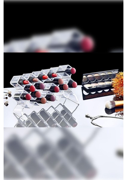 Turuncu 18 Bölmeli Makyaj Organizeri, Ruj ve Oje Saklama Kutusu, KRC-007