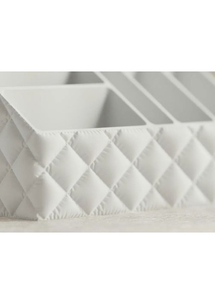 Beyaz Modern Şişme Makyaj Düzenleyici, Dekoratif ve Şık Organizer indirimleri