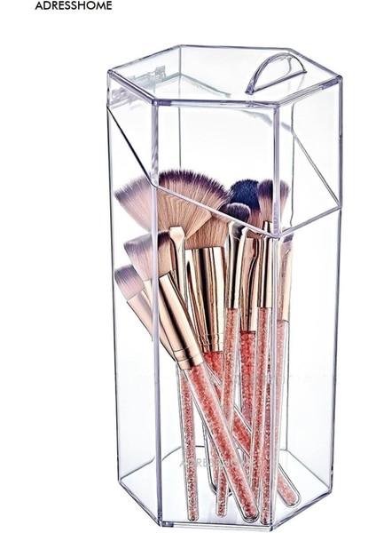 Beyaz Kapaklı Makyaj Fırçası Düzenleyici, Şık ve Kullanışlı Tasarım indirimleri