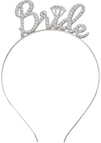 Gümüş Renkli Taşlı “bride” Gelin Tacı – El Yazısı Yazı Tipiyle modelleri