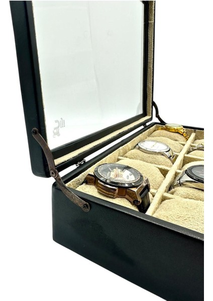 Şık 15’li Saat Kutusu, Siyah ve Bej Renk Seçenekleri, Güvenle Saklama Sağlar indirimleri