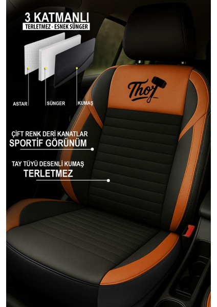 Fiat Punto Thor Tay Tüyü Taba Üniversal Oto Koltuk Kılıfı fiyatları