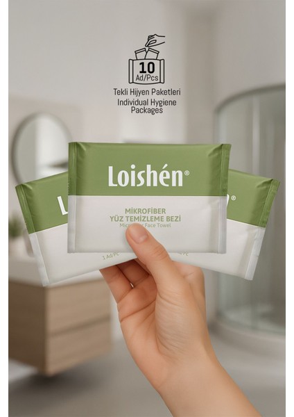 Mikrofiber Yüz Temizleme Bezi - 10 Adet - Ultra Hassas Doku Makyaj Temizleme (Yıka Tekrar Kullan)