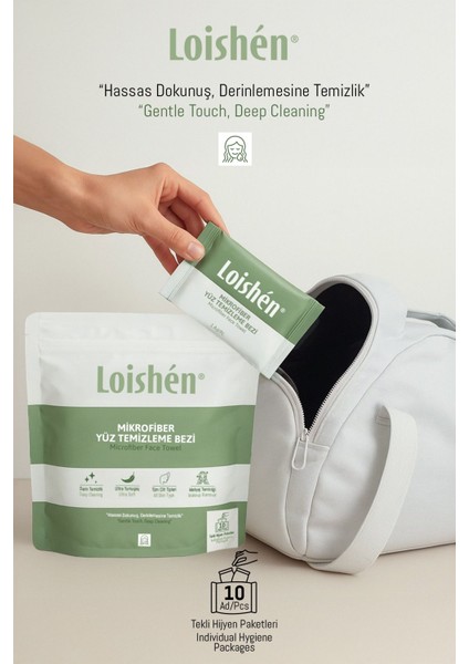 Mikrofiber Yüz Temizleme Bezi - 10 Adet - Ultra Hassas Doku Makyaj Temizleme (Yıka Tekrar Kullan)