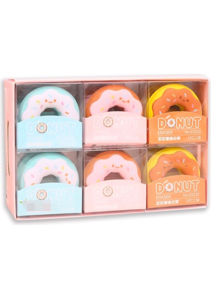 Donat Silgi Kutulu Renk Seçenekli Okul Öncesi Hediyelik Silgiler 1ADET indirimleri