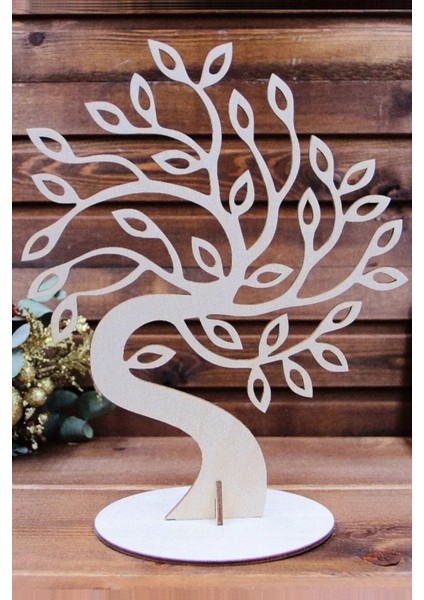 Ağaç Temalı Ahşap Mdf Takı Standı, Şık ve Doğal Tasarım, Düzenli Saklama Için Ideal fiyatları