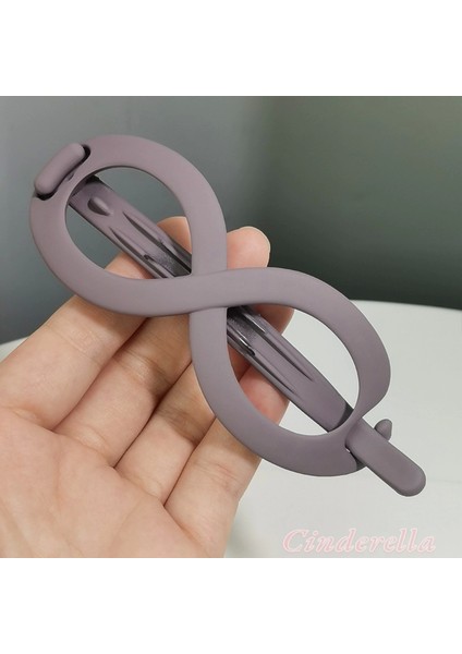 Sonsuz Şekilli Kadın Bahar Saç Tokası Mürdüm - Sade ve Şık Klipsli Saç Topuz Tokası fiyatları