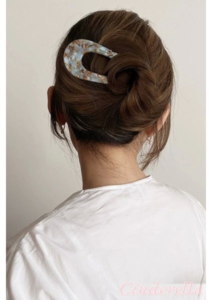 France Handmade Topuz Tokası 13CM - Lüks Kemik Saç Topuz Çubuğu - Yeni Sezon Çubuk Toka (Model-4)