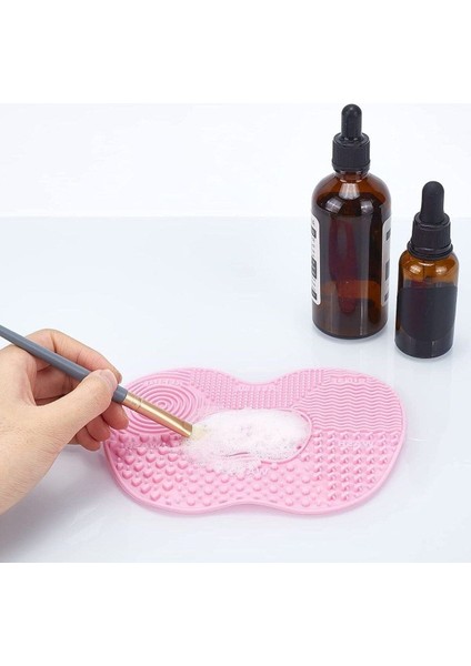 Renkli Çok Amaçlı Makyaj Fırçası Temizleme Matı Pratik Kullanım fiyatları