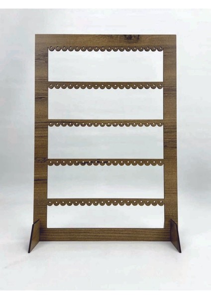 Kahverengi Mdf Dikdörtgen Lazer Kesim Dekoratif Takı Küpe Standı fiyatları