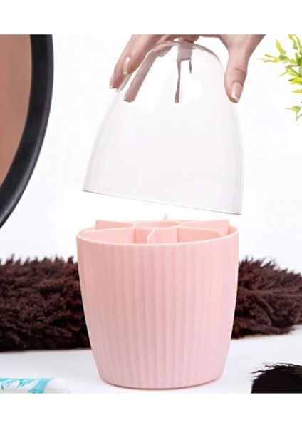 7 Bölmeli Üçgen Makyaj Düzenleyici Seti, Masaüstü Organizer, Pembe fiyatları
