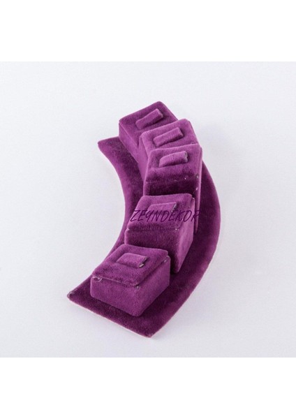 Beşli Mor Yüzüklük Seti, Renkli ve Şık Tasarım, Pratik Saklama Çözümü fiyatları