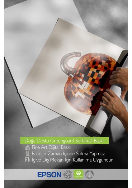 Beyaz Çerçeveli Tablo, Şeffaf Küre Içinde Portakal Yansıması, Mutfak Dekoru Poster No: 109434