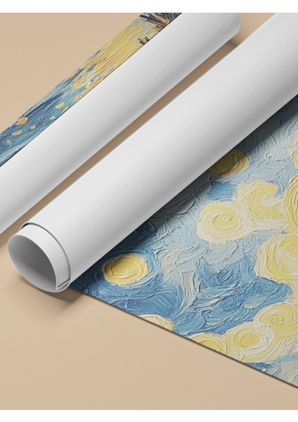 Çerçevesiz Poster, Van Gogh Yıldızlı Gece Köprü Yorumu, Salon Dekoru Poster No: 108452 fırsatları