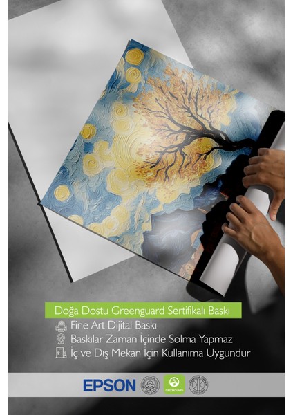 Çerçevesiz Poster, Van Gogh Yıldızlı Gece Köprü Yorumu, Salon Dekoru Poster No: 108452 indirimleri