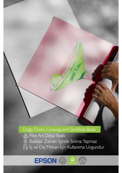 Çerçevesiz Poster, Yeşil Martini Bardak Illüstrasyonu, Mutfak Dekoru Poster No: 107990 indirimleri