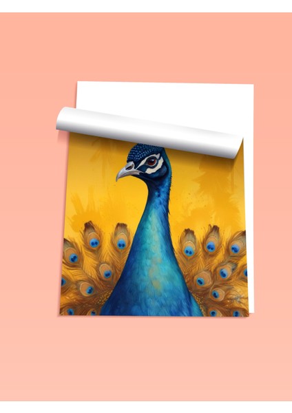 Çerçevesiz Poster, Tavus Kuşu Portresi, Salon Dekoru Poster No: 109392 fiyatları