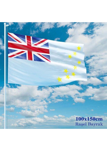 Tuvalu Bayrağı Raşel Kumaş 100 x 150 cm