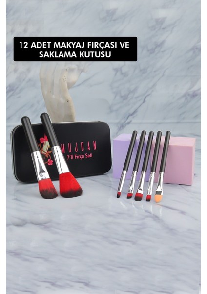 7'li Siyah Metal Kutulu Fırça Seti, Yeni Model, Dayanıklı ve Şık Tasarım fiyatları