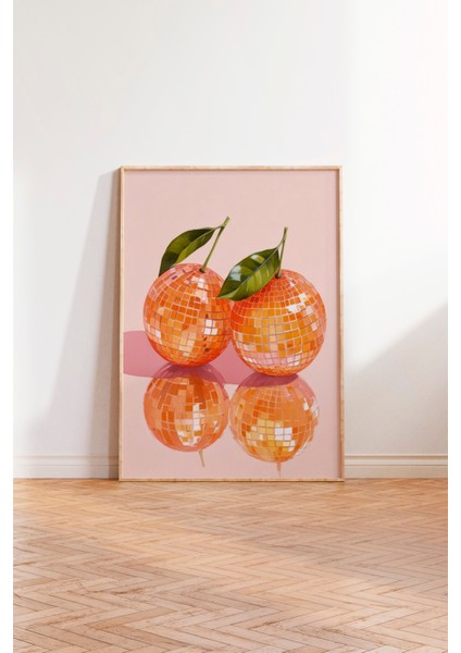 Ahşap Çerçeveli Tablo, Turuncu Mandalina Illüstrasyonu, Mutfak Dekoru Poster No: 109341 modelleri