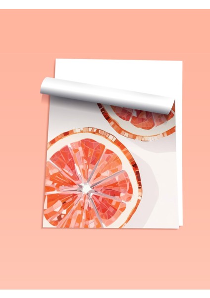Çerçevesiz Poster, Greyfurt Detaylı Suluboya Stil, Mutfak Dekoru Poster No: 109441 fiyatları