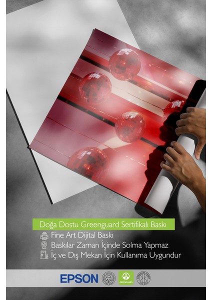 Çerçevesiz Poster, Kırmızı Cam Küreler Soyut Çizim, Salon Dekoru Poster No: 109661 indirimleri