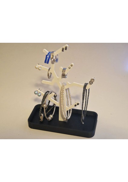 Beyaz Ahşap Takı Askısı, Şık ve Pratik Takı Düzenleyici