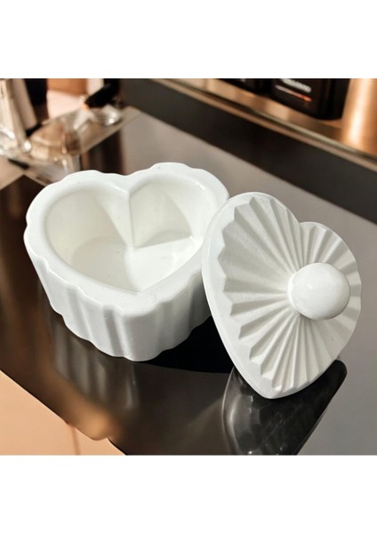 Kalp Şeklinde 5'li Takı Organizer, 8X7X4 Cm, Mücevher ve Aksesuar Saklama Kutusu modelleri