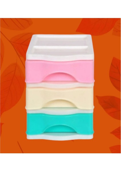 3'lü Çekmece Organizer Takı ve Kozmetik Düzenleyici, Çok Renkli, Pratik ve Şık fiyatları