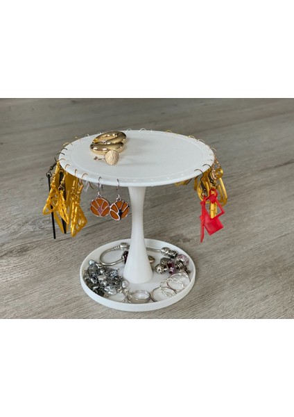 Beyaz Renkli Takı Düzenleyici, Şık ve Kullanışlı Takı Stendi