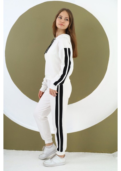 Kız Çocuk %100 Pamuk Kapüşonlu Alt&üst Eşofman TAKIMI-EŞT-0025 fiyatları